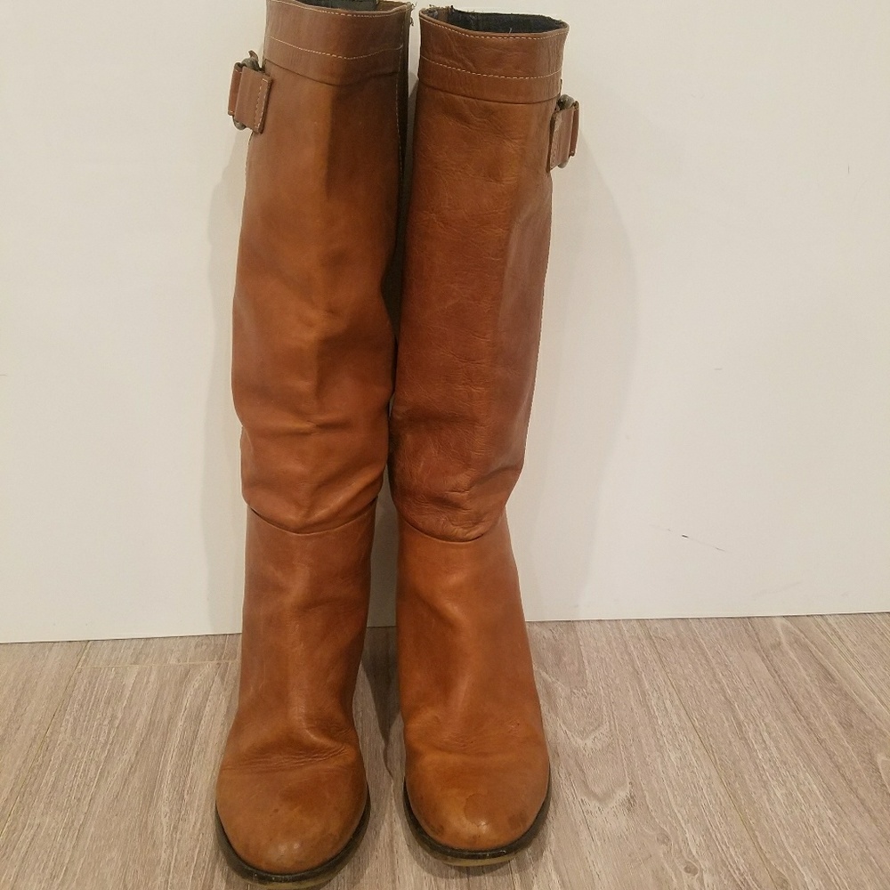 Italian leather brown boots